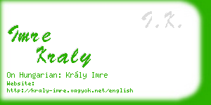 imre kraly business card